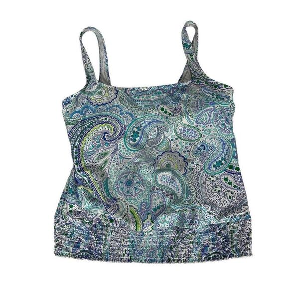 Liz Claiborne Tankini Top size XL Paisley - Picture 1 of 6